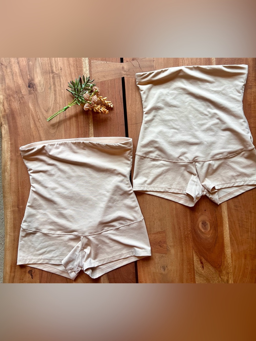 Bundle- Maidenform High-Waist Shaping Boyshorts - Cream
